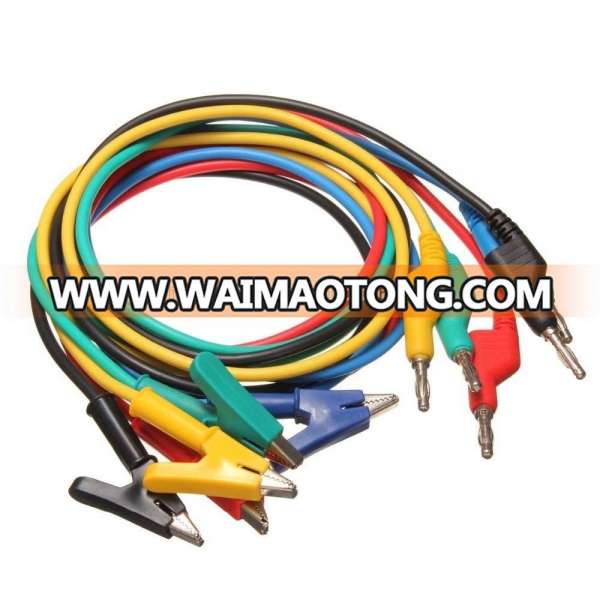 Banana Plug to Crocodile Alligator Clip Test Probe Lead Wire Cable Multimeter Probe Test Lead 1M